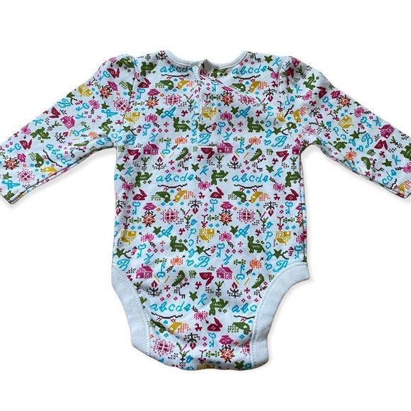 3/$15 ✨ Old Navy: Long Sleeved Chest Wrap Onesie with Colorful Print - Picture 2 of 6